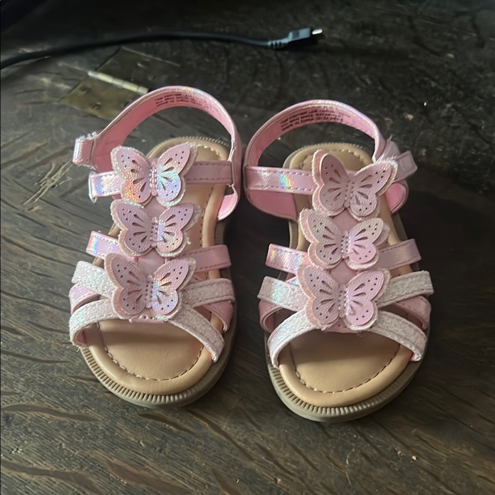 Pink Butterfly Kids Sandals